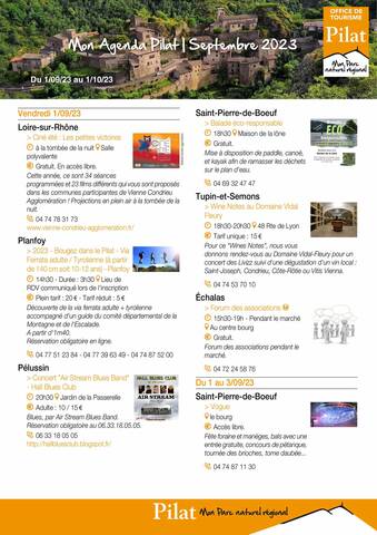 Agenda Pilat Septembre 2023