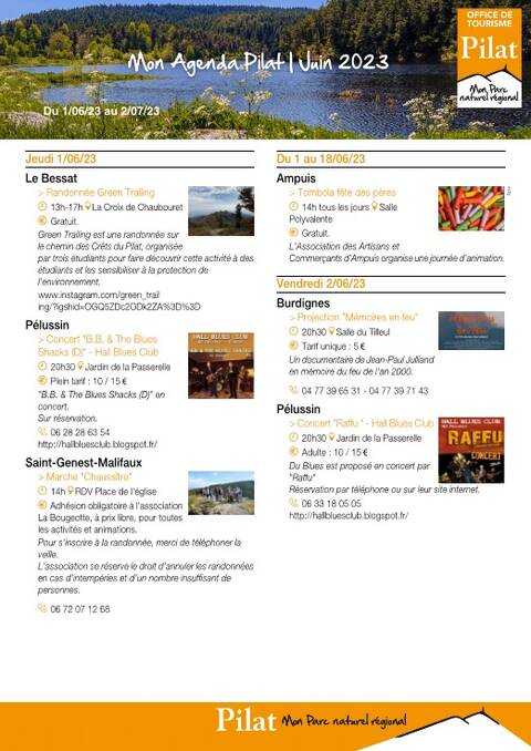 Agenda Pilat Juin 2023