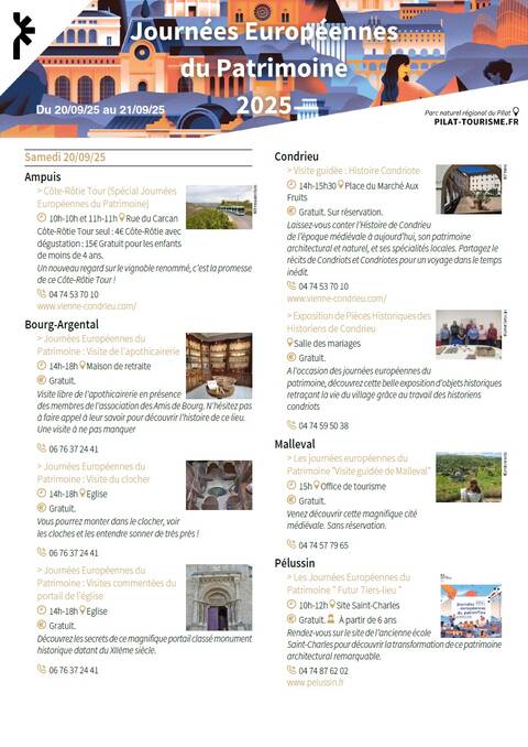 Les Journées Européennes du Patrimoine Pilat 2025